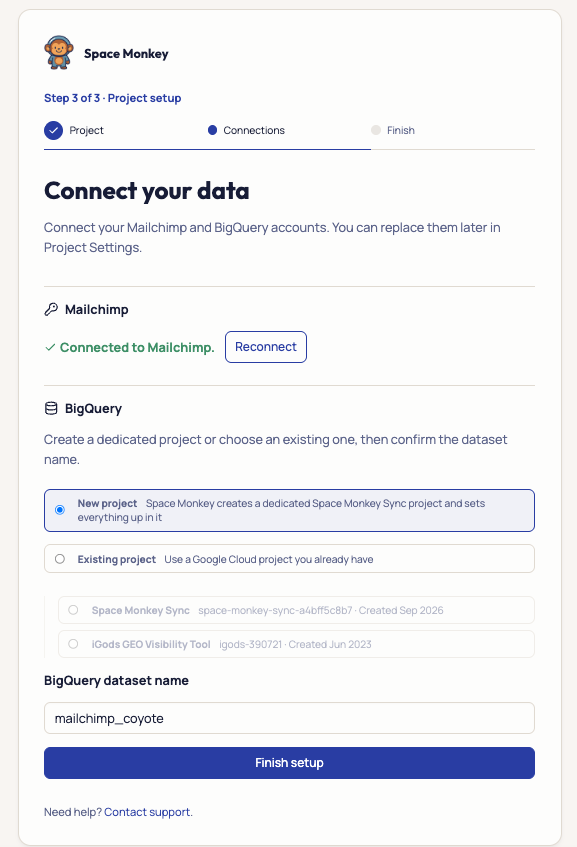 Connect Mailchimp and BigQuery